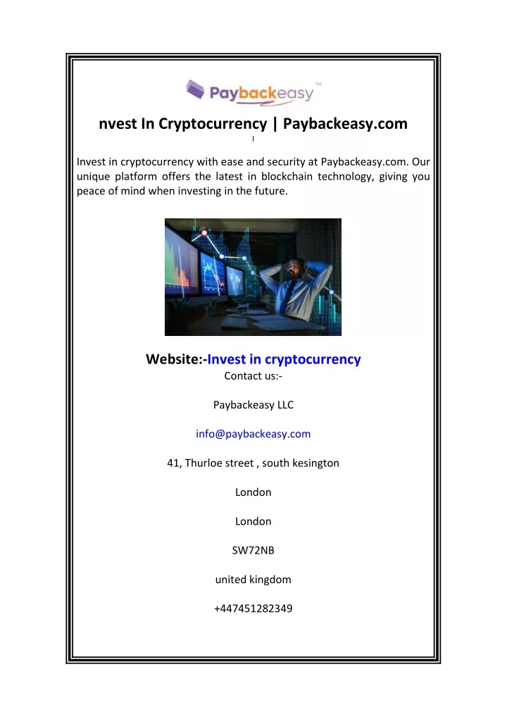 nvest in cryptocurrency paybackeasy com i