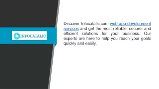 Web App Development Services  Infocatalic.com