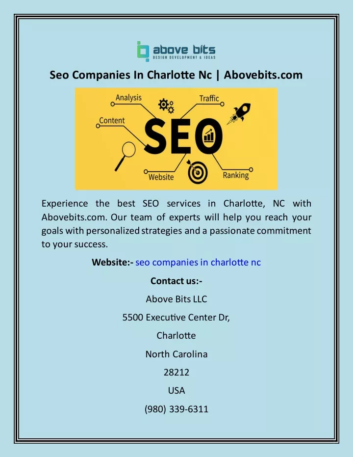 seo companies in charlotte nc abovebits com