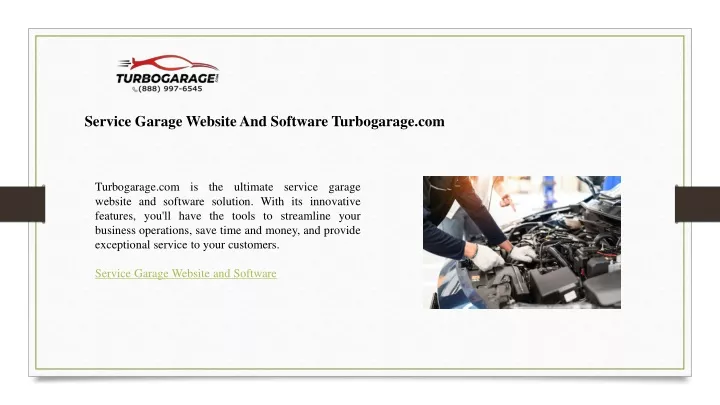 service garage website and software turbogarage