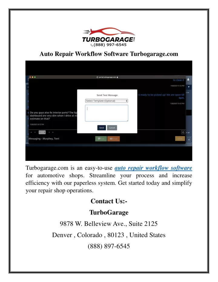 auto repair workflow software turbogarage com