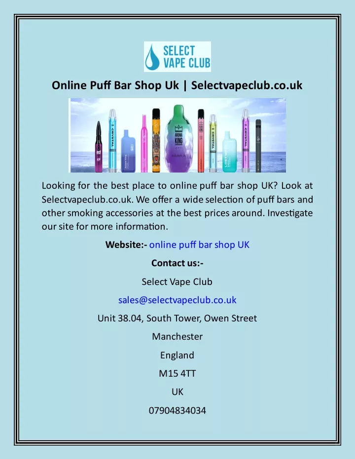 online puff bar shop uk selectvapeclub co uk