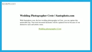 Wedding Photographer Crete  Santophoto.com