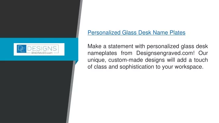 personalized glass desk name plates make