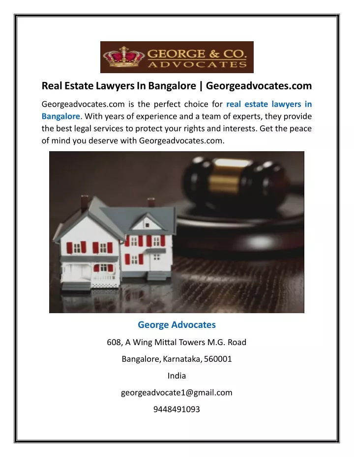 real estate lawyers in bangalore georgeadvocates