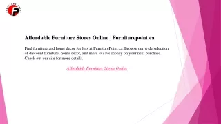 Affordable Furniture Stores Online  Furniturepoint.ca