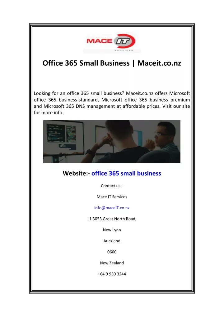 office 365 small business maceit co nz