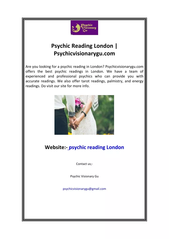 psychic reading london psychicvisionarygu com