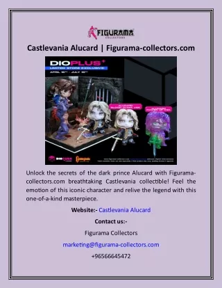 Castlevania Alucard  Figurama-collectors