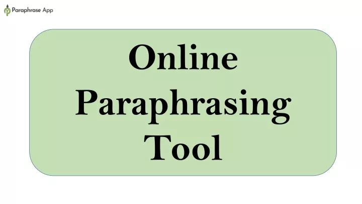 online paraphrasing tool