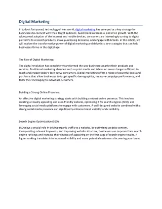 Digital marketing