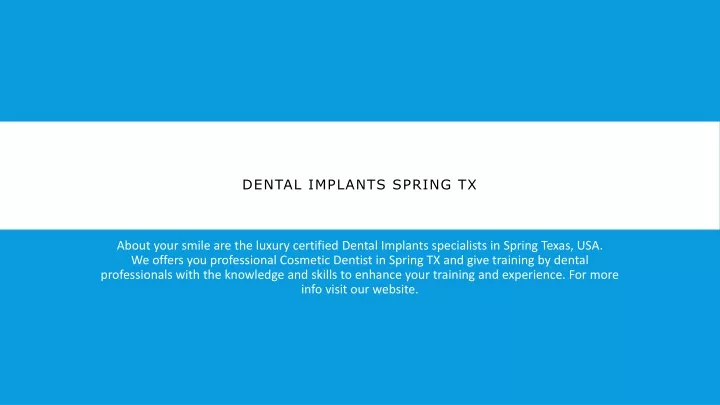 dental implants spring tx