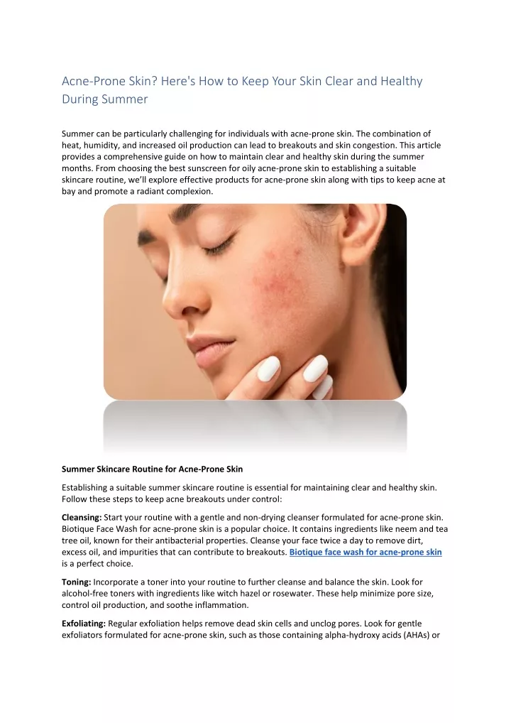 acne prone skin here s how to keep your skin