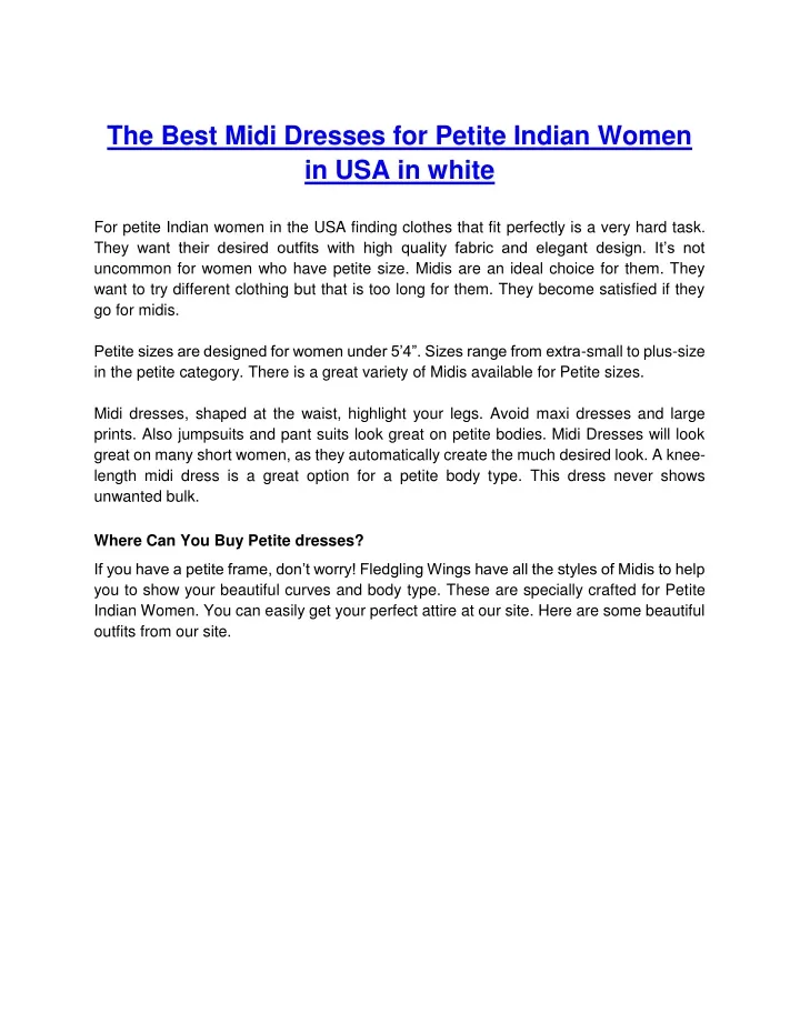 the best midi dresses for petite indian women