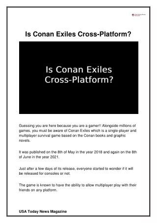 Is Conan Exiles Cross