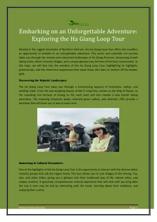 embarking on an unforgettable adventure exploring