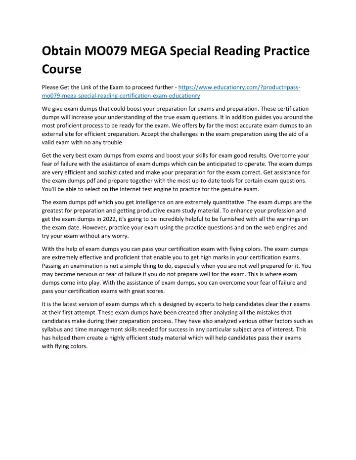 obtain mo079 mega special reading practice course