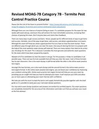 revised moag 7b category 7b termite pest control