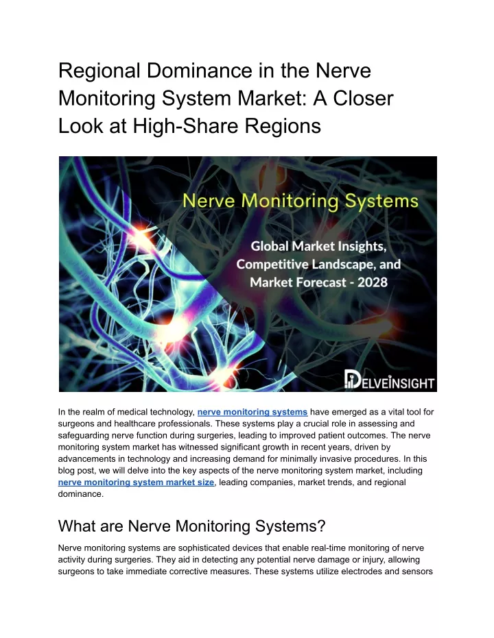 regional dominance in the nerve monitoring system