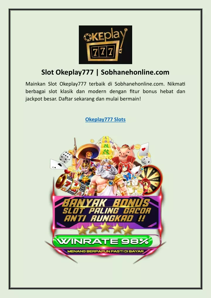 slot okeplay777 sobhanehonline com