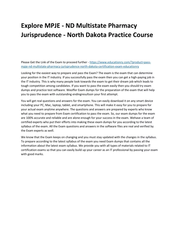 explore mpje nd multistate pharmacy jurisprudence