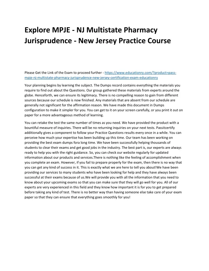 explore mpje nj multistate pharmacy jurisprudence