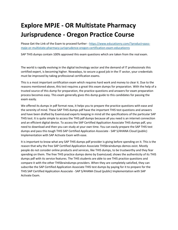 explore mpje or multistate pharmacy jurisprudence