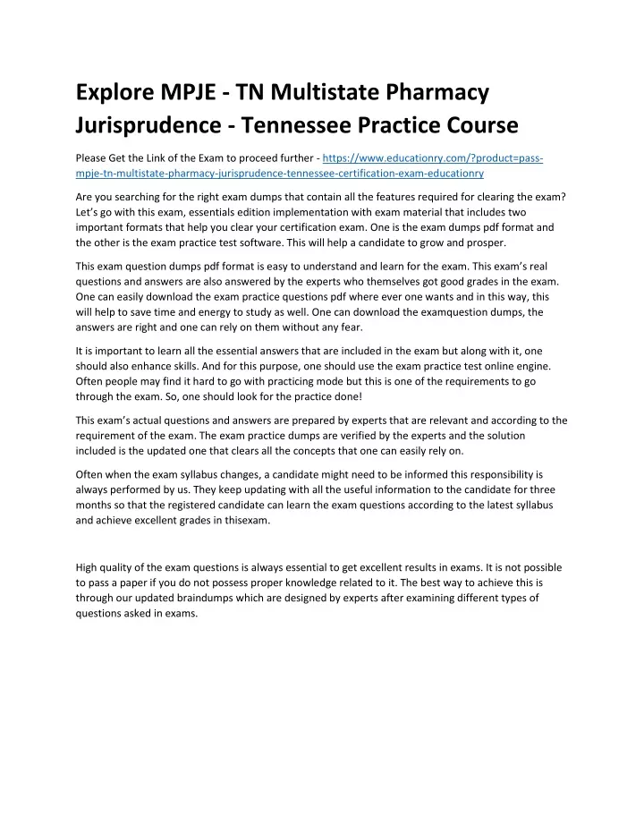 explore mpje tn multistate pharmacy jurisprudence