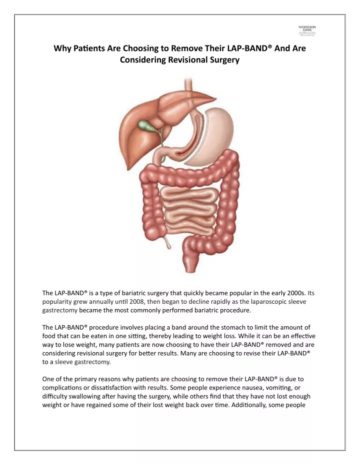 why patients are choosing to remove their