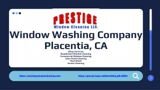 Window Washing Company Placentia, CA