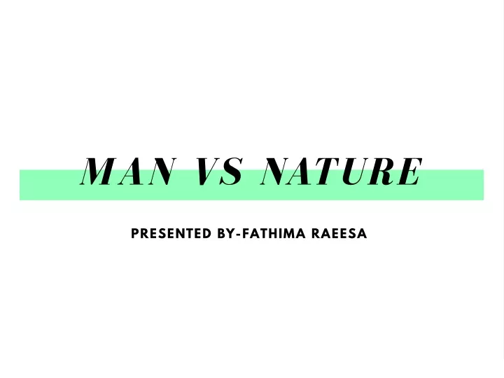 man vs nature
