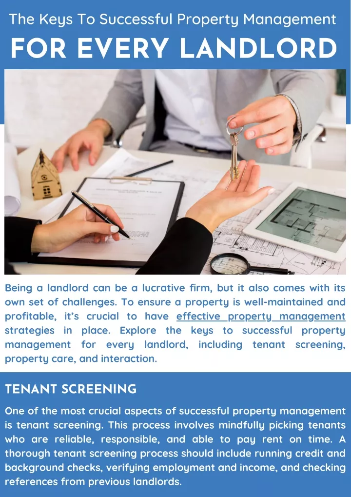 the keys to successful property management