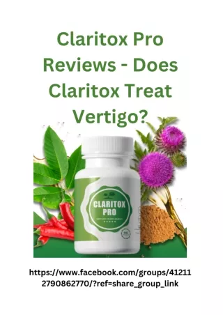 Claritox Pro Reviews - Does Claritox Treat Vertigo_