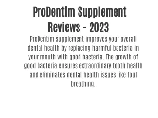ProDentim Supplement Reviews - 2023