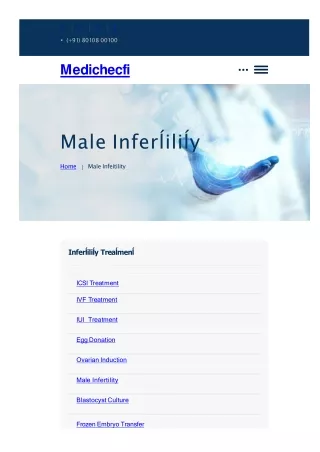 Male Fertility Treatment Centre in Faridabad