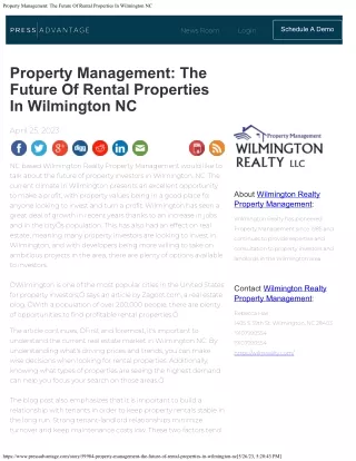 Property Management Wilmington NC