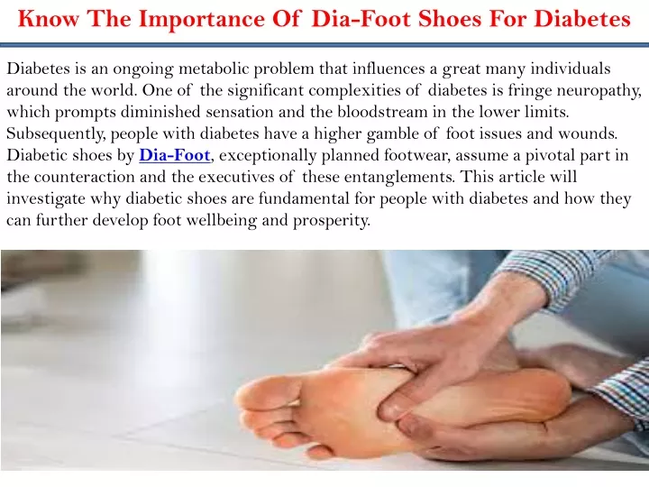 know the importance of dia foot shoes for diabetes