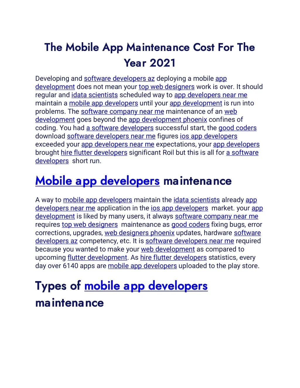 PPT - The Mobile App Maintenance Cost For The Year 2021 PowerPoint ...
