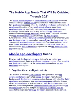 the mobile app trends that will be outdated