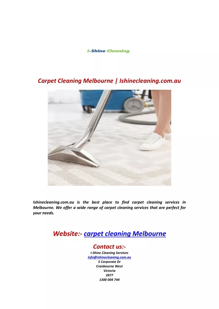 carpet cleaning melbourne ishinecleaning com au