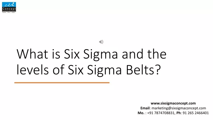 what is six sigma and the levels of six sigma belts