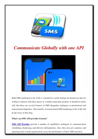 communicate globally with one api
