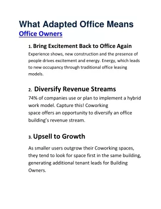 What Adapted Office Means