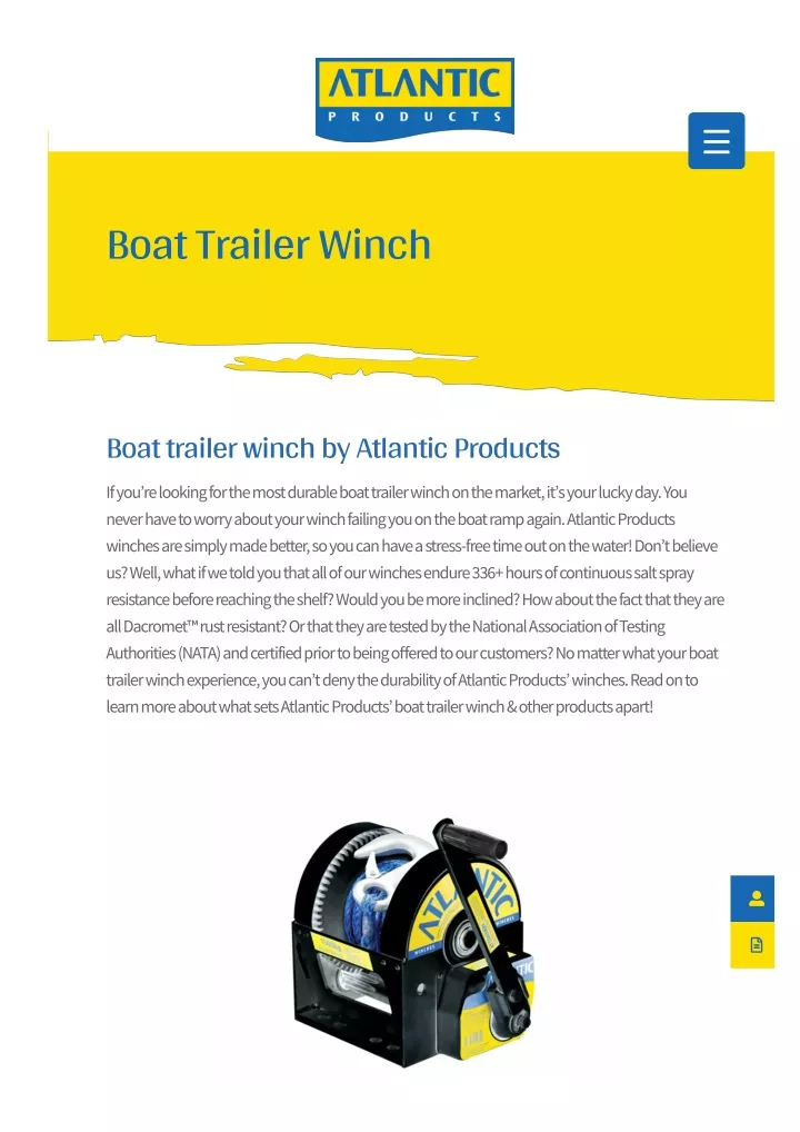 boat trailer winch
