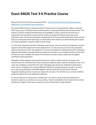 exact 44626 test 3 6 practice course