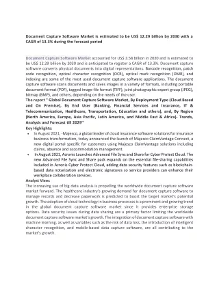 document capture software market is estimated
