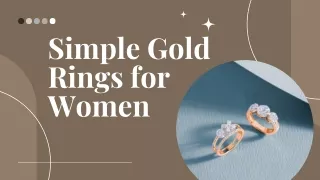 Discover Timeless Elegance: Simple Gold Rings for Women