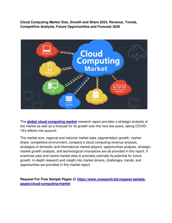 cloud computing market size growth and share 2023
