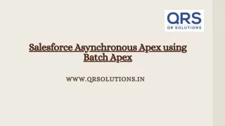 salesforce asynchronous apex using batch apex