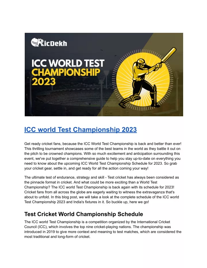 icc world test championship 2023